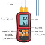 BENETECH GM1312 2,4 Zoll LCD-Bildschirm Thermoelement-Thermometer misst J,K,T,E,N und R Typ, Messbereich: -50~300°C
