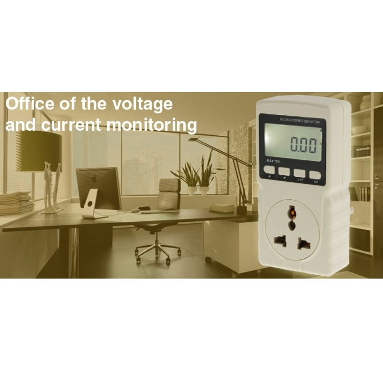 BENETECH GM86 LCD-Anzeige MAX 10A Mikro-Leistungsmesser Energiemessgerät, EU-Stecker