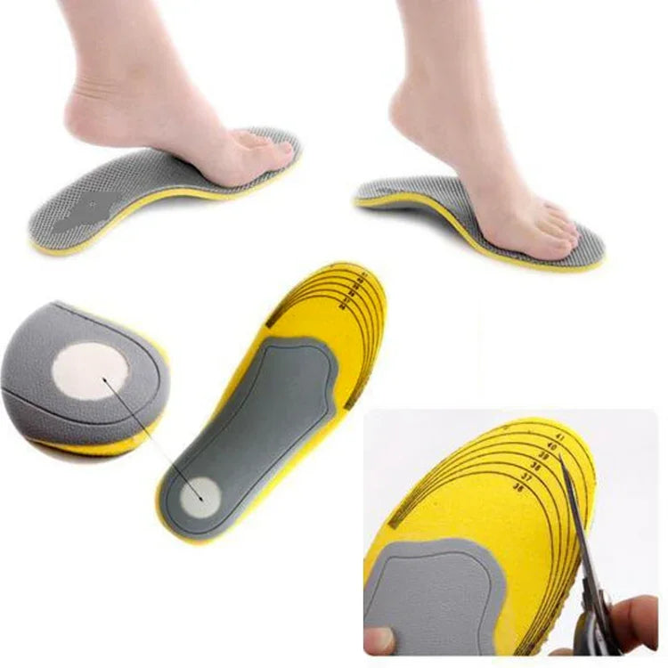 Elastische orthopädische Einlegesohlen zur Fußgewölbestütze für Sportschuhe, Dämpfung für Herren, Größe: 40-46