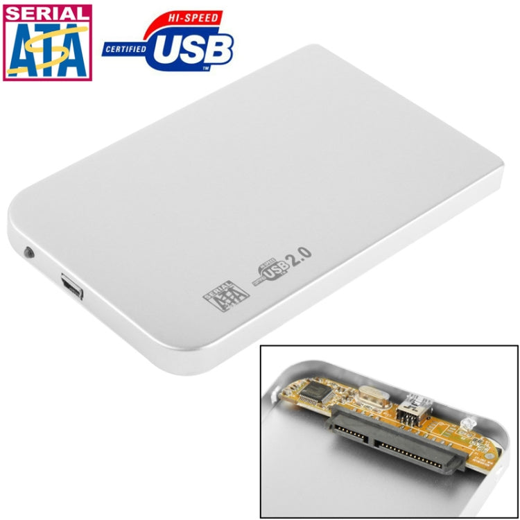 2,5 Zoll SATA HDD Externes Gehäuse, Größe: 126mm x 75mm x 13mm, SATA (Schwarz), SATA (Silber), SATA (Blau), SATA (Rot)