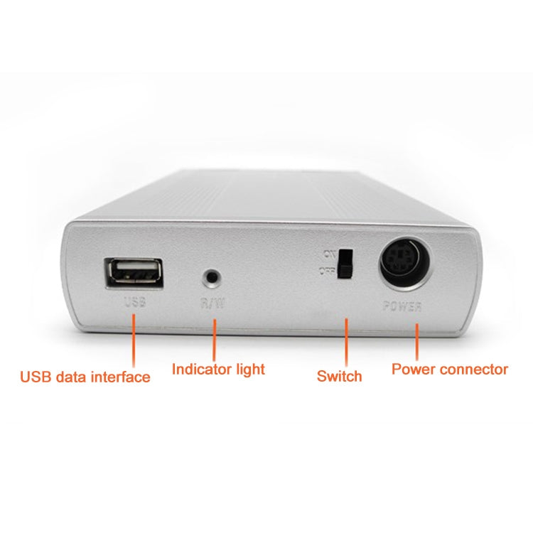 3,5 Zoll HDD SATA Externes Gehäuse, Unterstützt USB 2.0, SATA mit 2.0A Stromversorgung, SATA mit 1.5A Stromversorgung