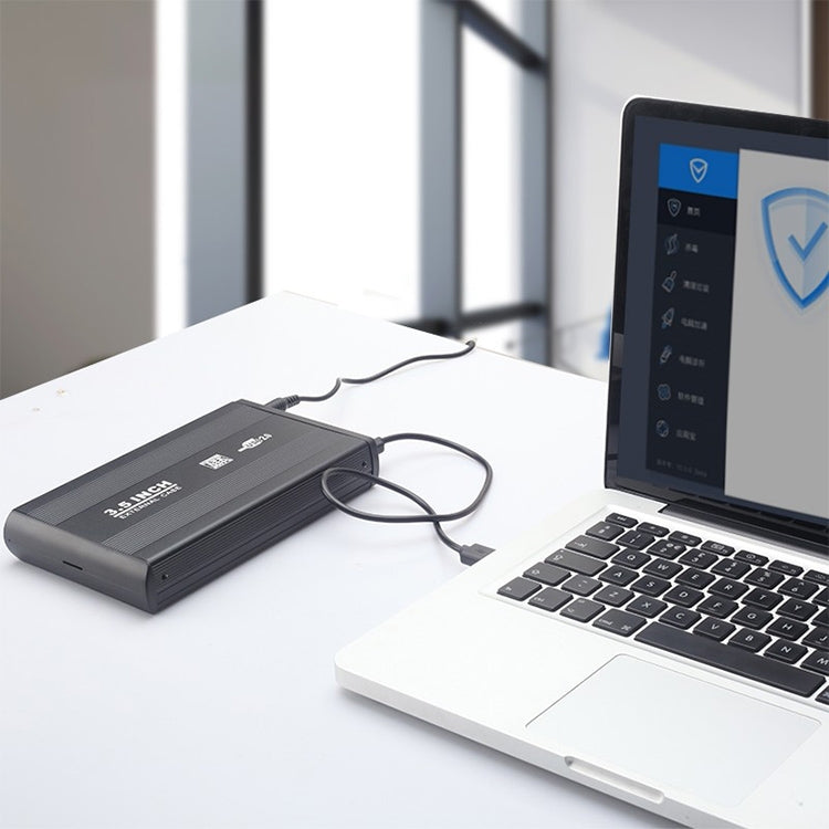3,5 Zoll HDD SATA Externes Gehäuse, Unterstützt USB 2.0, SATA mit 2.0A Stromversorgung, SATA mit 1.5A Stromversorgung