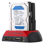 All-in-1 Dual 2,5 Zoll/3,5 Zoll SATA/IDE HDD Dockingstation mit Kartenleser & Hub
