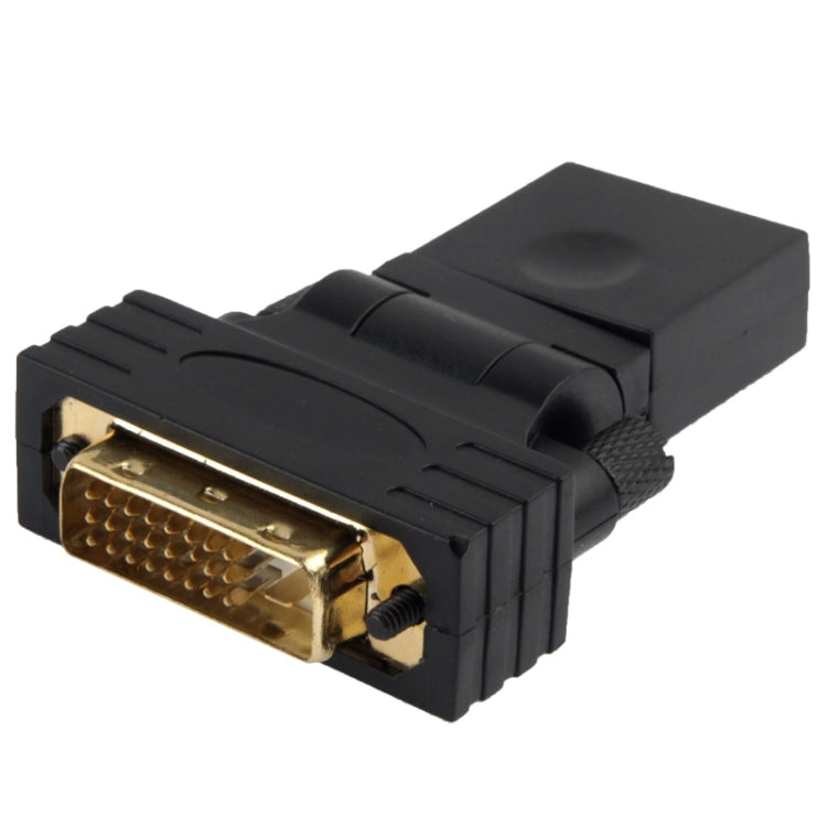 360 Grad Drehbarer vergoldeter DVI 24+1 Pin Stecker zu 19 Pin HDMI Buchse Adapter, DVI 24+1 Pin Stecker zu HDMI Buchse