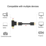 3 in 1 HDMI Buchse zu Mini HDMI Stecker + Micro HDMI Stecker Adapter, HDMI Buchse zu Mini HDMI+Micro HDMI