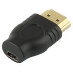 Vergoldeter HDMI 19 Pin Stecker zu Micro HDMI Buchse Adapter, HDMI Stecker zu Micro HDMI Buchse