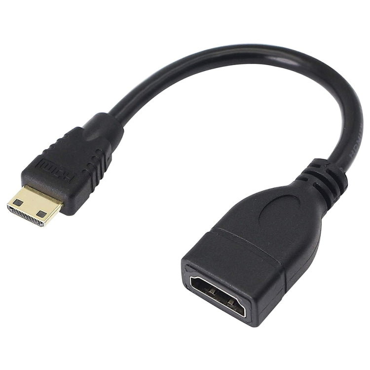 17cm vergoldetes Mini HDMI Stecker zu HDMI 19 Pin Buchse Kabel, Mini HDMI zu HDMI