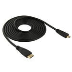 1,8m Mini HDMI Stecker zu Micro HDMI Stecker Adapterkabel, Mini HDMI Stecker, Länge: 1,8m
