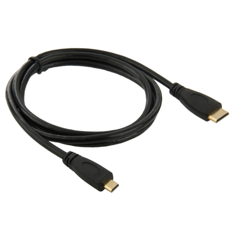 1m Mini HDMI Stecker zu Micro HDMI Stecker Adapterkabel, Mini HDMI Stecker, Länge: 1m