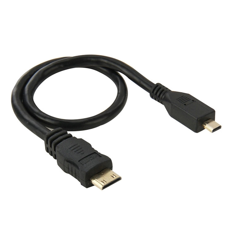 30cm Mini HDMI Stecker zu Micro HDMI Stecker Adapterkabel, Micro HDMI Stecker, Länge: 30cm