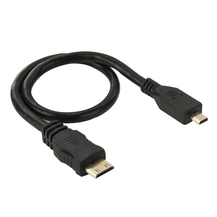 30cm Mini HDMI Stecker zu Micro HDMI Stecker Adapterkabel, Micro HDMI Stecker, Länge: 30cm