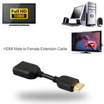 10cm HDMI 19-poliger Stecker zu HDMI 19-polige Buchse (AM-AF) Verbindungsadapterkabel, HDMI AM zu AF
