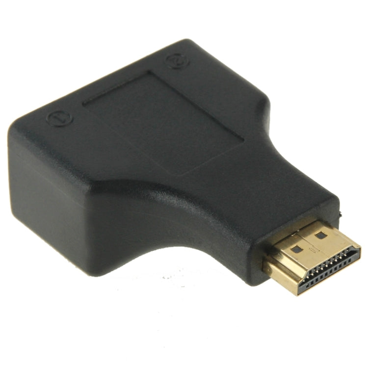 30m HDMI zu Dual-Port RJ45 Netzwerk-Kabelverlängerung über Cat 5e/6 3D HDTV, Dual RJ45 Schwarz