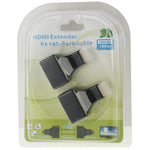 30m HDMI zu Dual-Port RJ45 Netzwerk-Kabelverlängerung über Cat 5e/6 3D HDTV, Dual RJ45 Schwarz