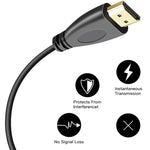 Version 1.4, Vergoldetes 19 Pin HDMI Stecker zu HDMI Stecker Spiralkabel, Unterstützt 3D / Ethernet, Länge: 60cm (verlängerbar bis 2m), HDMI AM zu AM