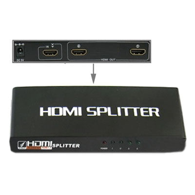 2 Ports 1080P HDMI Verteiler, Version 1.3, unterstützt HD TV / Xbox 360 / PS3 usw.