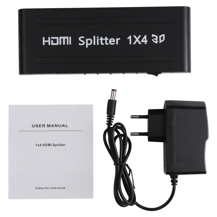 1080P 1x4 HDMI Verteiler, Version 1.4, EU Stecker, 1x4 HDMI V1.3