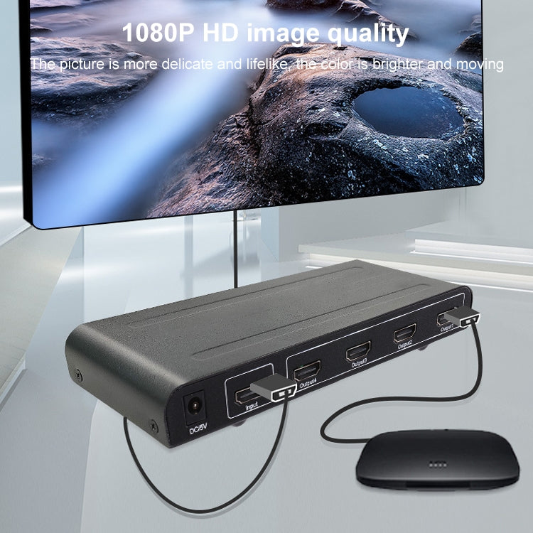 1080P 1x4 HDMI Verteiler, Version 1.4, EU Stecker, 1x4 HDMI V1.3