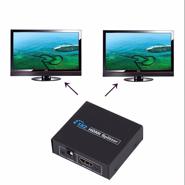 V1.4 1x2 Mini HDMI Verstärker Verteiler, unterstützt 3D & Full HD 1080P, V1.4