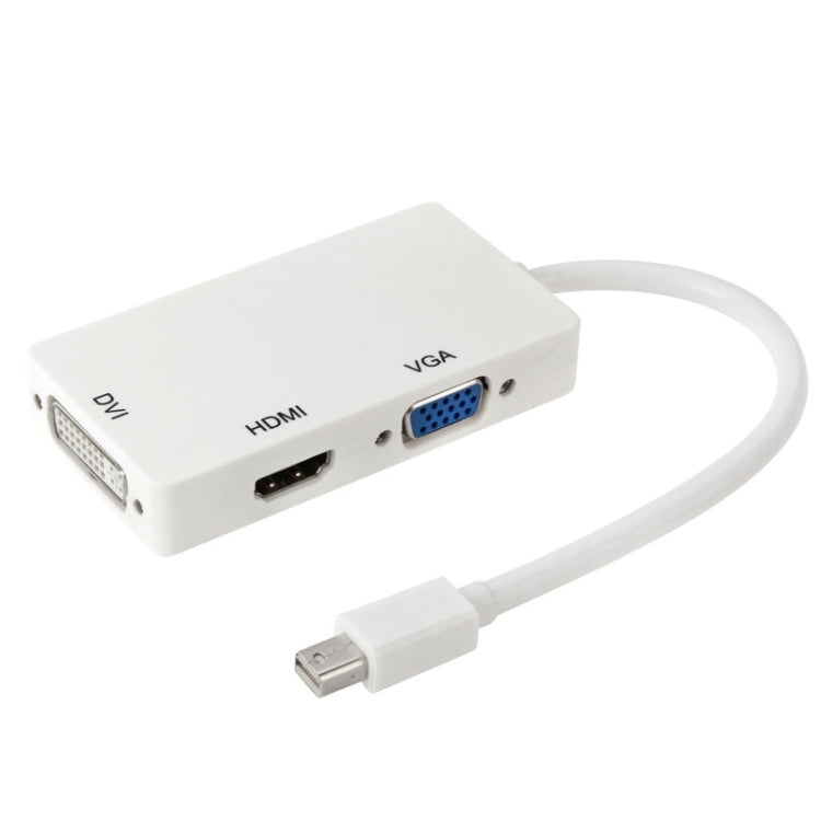 Mini DisplayPort Stecker zu HDMI + VGA + DVI Buchse Adapter Konverterkabel für Mac Book Pro Air, Kabellänge: 17cm, Mini DP zu HDMI+VGA+DVI (Schwarz), Mini DP zu HDMI+VGA+DVI (Weiß)