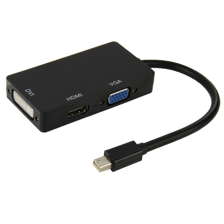 Mini DisplayPort Stecker zu HDMI + VGA + DVI Buchse Adapter Konverterkabel für Mac Book Pro Air, Kabellänge: 17cm, Mini DP zu HDMI+VGA+DVI (Schwarz), Mini DP zu HDMI+VGA+DVI (Weiß)