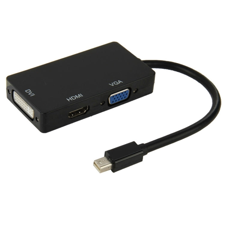 Mini DisplayPort Stecker zu HDMI + VGA + DVI Buchse Adapter Konverterkabel für Mac Book Pro Air, Kabellänge: 17cm, Mini DP zu HDMI+VGA+DVI (Schwarz), Mini DP zu HDMI+VGA+DVI (Weiß)