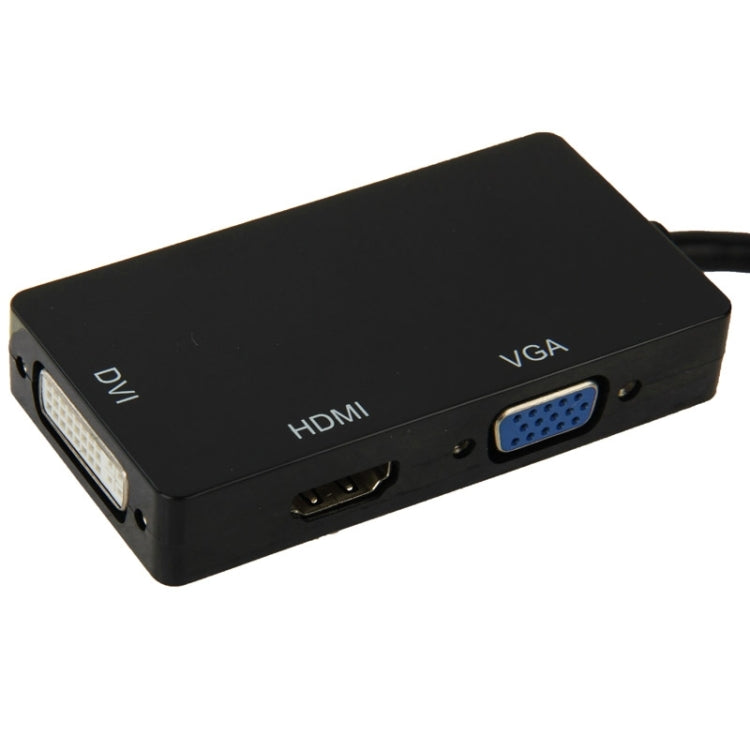 Mini DisplayPort Stecker zu HDMI + VGA + DVI Buchse Adapter Konverterkabel für Mac Book Pro Air, Kabellänge: 17cm, Mini DP zu HDMI+VGA+DVI (Schwarz), Mini DP zu HDMI+VGA+DVI (Weiß)