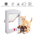 Katzen- und hundefreundliche, transparente Klappe (kleine Größen), universelle 4-Wege-Verriegelung, weiß