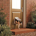 Katzen- und hundefreundliche, transparente Klappe (kleine Größen), universelle 4-Wege-Verriegelung, weiß
