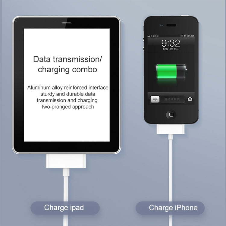 2m USB doppelseitiges Sync-Daten- / Ladekabel für iPhone 4 & 4S / iPhone 3GS / 3G / iPad 3 / iPad 2 / iPad / iPod Touch, 2m