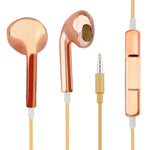 3,5mm Stereo-Elektroplattiertes Drahtsteuerungs-Ohrhörer für Android-Telefone / PC / MP3-Player / Laptops