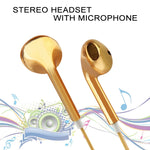 3,5mm Stereo-Elektroplattiertes Drahtsteuerungs-Ohrhörer für Android-Telefone / PC / MP3-Player / Laptops
