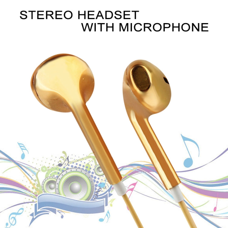 3,5mm Stereo-Elektroplattiertes Drahtsteuerungs-Ohrhörer für Android-Telefone / PC / MP3-Player / Laptops