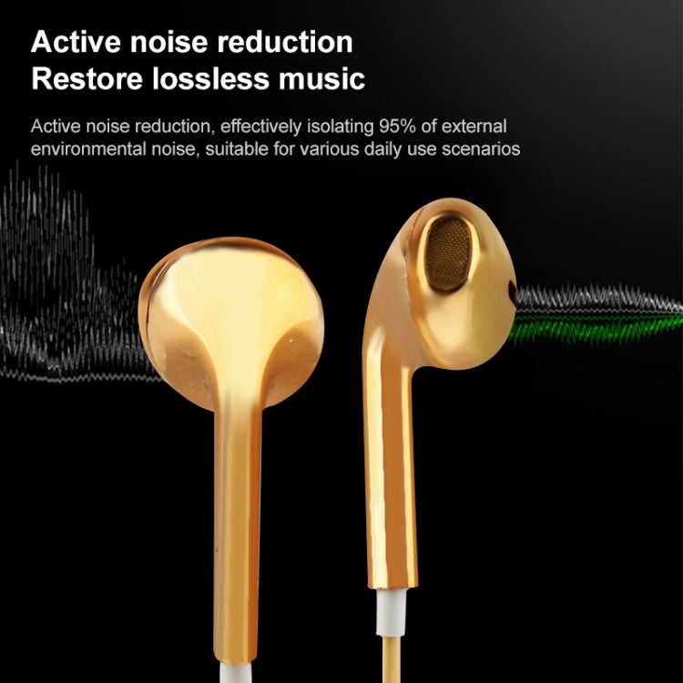 3,5mm Stereo-Elektroplattiertes Drahtsteuerungs-Ohrhörer für Android-Telefone / PC / MP3-Player / Laptops