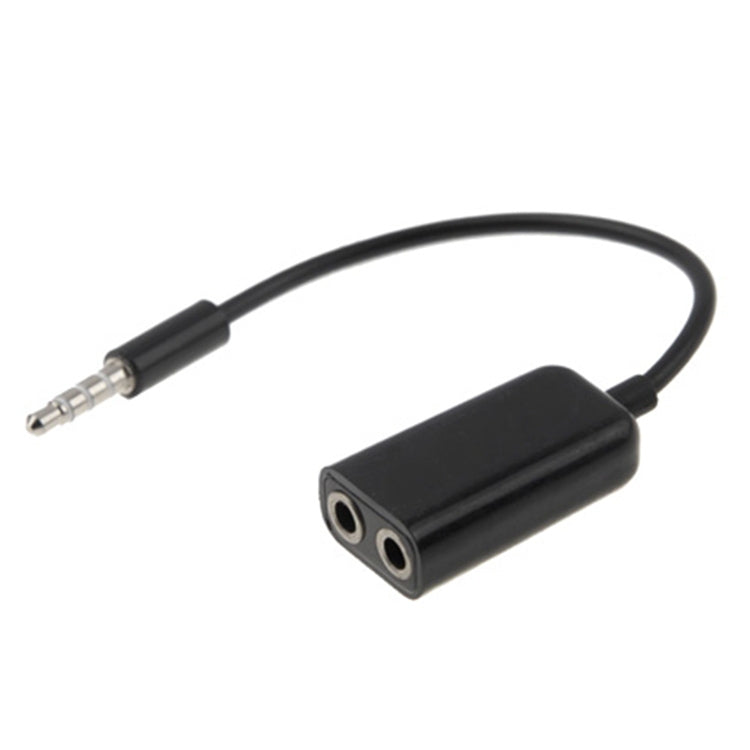Stereo-Audio-Aux-Kabel 3,5 mm Stecker auf 2 Buchsen Splitter-Adapter, Kompatibel mit Telefonen, Tablets, Kopfhörern, MP3-Player, Auto-/Heimstereoanlagen u. v. m.