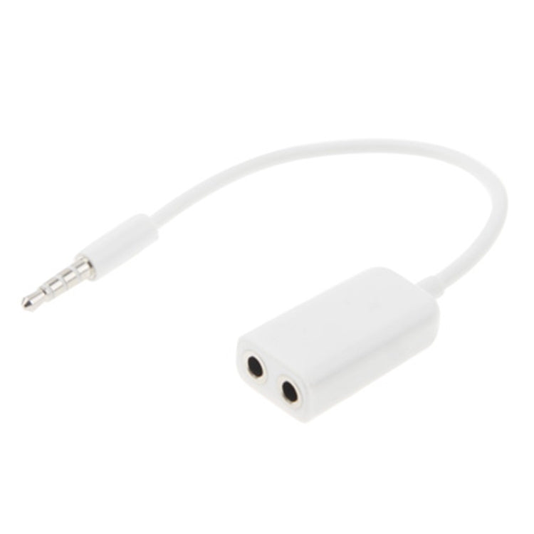 Stereo-Audio-Aux-Kabel 3,5 mm Stecker auf 2 Buchsen Splitter-Adapter, Kompatibel mit Telefonen, Tablets, Kopfhörern, MP3-Player, Auto-/Heimstereoanlagen u. v. m.