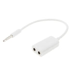Stereo-Audio-Aux-Kabel 3,5 mm Stecker auf 2 Buchsen Splitter-Adapter, Kompatibel mit Telefonen, Tablets, Kopfhörern, MP3-Player, Auto-/Heimstereoanlagen u. v. m.