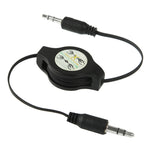3,5 mm einziehbares Aux-Audiokabel, kompatibel mit Telefonen, Tablets, Kopfhörern, MP3-Player, Auto-/Heim-Stereoanlage & mehr, Länge: 11 cm bis 80 cm