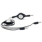 3,5 mm einziehbares Aux-Audiokabel, kompatibel mit Telefonen, Tablets, Kopfhörern, MP3-Player, Auto-/Heim-Stereoanlage & mehr, Länge: 11 cm bis 80 cm