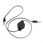 3,5 mm einziehbares Aux-Audiokabel, kompatibel mit Telefonen, Tablets, Kopfhörern, MP3-Player, Auto-/Heim-Stereoanlage & mehr, Länge: 11 cm bis 80 cm
