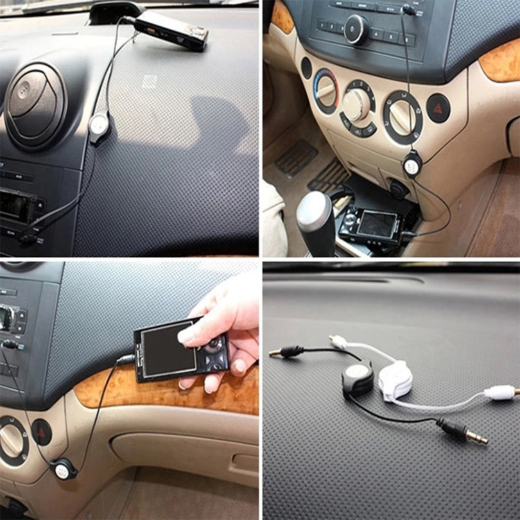 3,5 mm einziehbares Aux-Audiokabel, kompatibel mit Telefonen, Tablets, Kopfhörern, MP3-Player, Auto-/Heim-Stereoanlage & mehr, Länge: 11 cm bis 80 cm