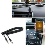 Federgewickeltes 3,5 mm Aux-Kabel, kompatibel mit Telefonen, Tablets, Kopfhörern, MP3-Player, Auto-/Heim-Stereoanlage & mehr, Länge: 20 cm bis 80 cm