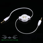 Aux-Audiokabel 3,5 mm Stecker auf Stecker einziehbares Kabel, kompatibel mit Telefonen, Tablets, Kopfhörern, MP3-Player, Auto-/Heim-Stereoanlage & mehr, Länge: 11 cm bis 80 cm