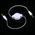Aux-Audiokabel 3,5 mm Stecker auf Stecker einziehbares Kabel, kompatibel mit Telefonen, Tablets, Kopfhörern, MP3-Player, Auto-/Heim-Stereoanlage & mehr, Länge: 11 cm bis 80 cm