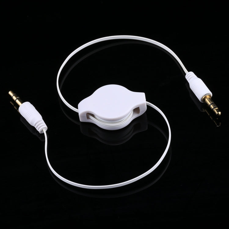 Aux-Audiokabel 3,5 mm Stecker auf Stecker einziehbares Kabel, kompatibel mit Telefonen, Tablets, Kopfhörern, MP3-Player, Auto-/Heim-Stereoanlage & mehr, Länge: 11 cm bis 80 cm