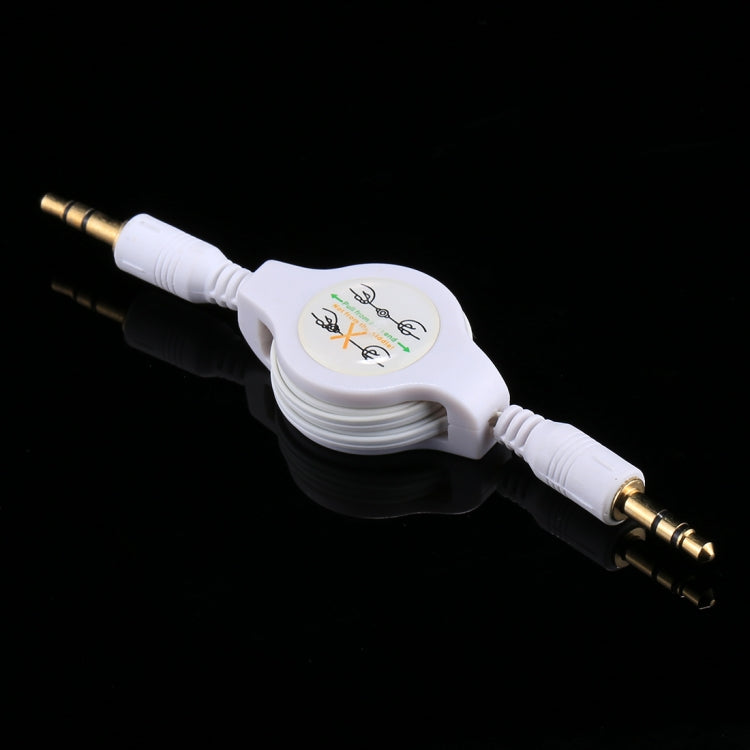 Aux-Audiokabel 3,5 mm Stecker auf Stecker einziehbares Kabel, kompatibel mit Telefonen, Tablets, Kopfhörern, MP3-Player, Auto-/Heim-Stereoanlage & mehr, Länge: 11 cm bis 80 cm