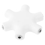 6-fach Audio-Splitter Kopfhöreranschluss mit 3,5 mm Audiokabel, kompatibel mit Telefonen, Tablets, Kopfhörern, MP3-Player, Auto-/Heim-Stereoanlage & mehr