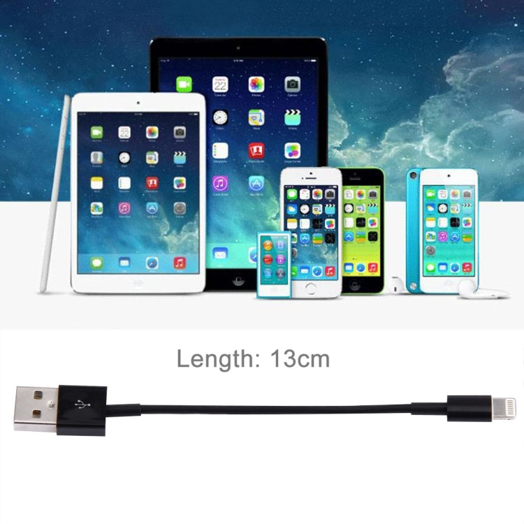 8-Pin auf USB Sync-Daten- / Ladekabel, Kabellänge: 13cm