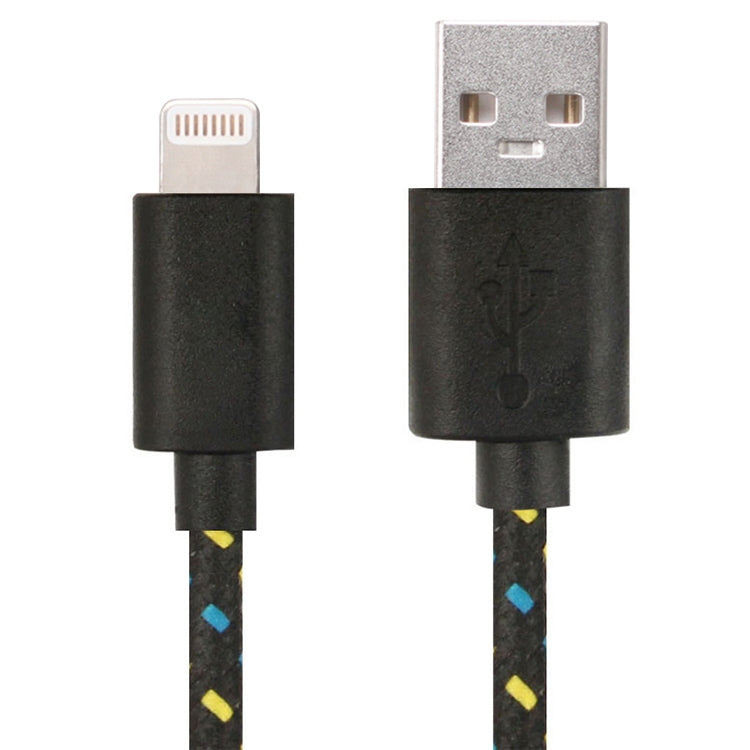 1m Nylon-Netz Stil USB 8-Pin Datenübertragungs-Ladekabel für iPhone, iPad