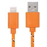 1m Nylon-Netz Stil USB 8-Pin Datenübertragungs-Ladekabel für iPhone, iPad
